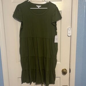 Time and Tru Kids Dress in Forest Green